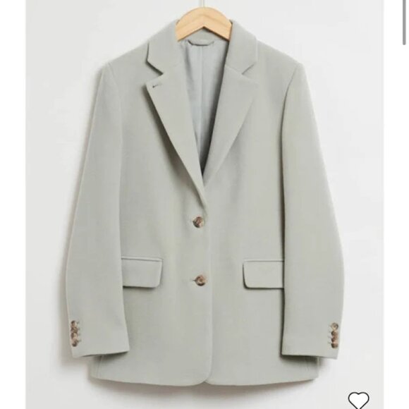 & other stories mint green wool blazer - Picture 1 of 3